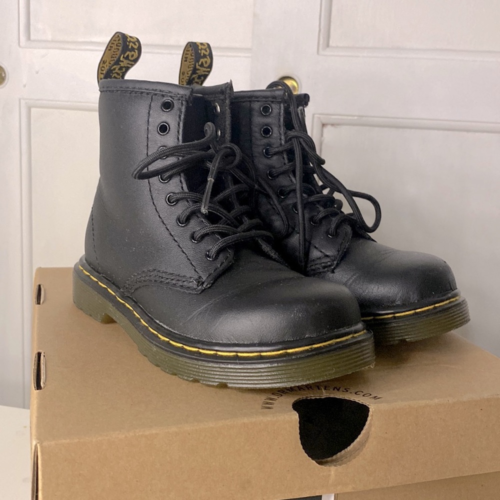 Dr. Martens toddler black boots. Size 9. Gently worn.
